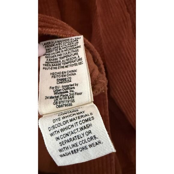 Free People Nelson Corduroy Trucker Jacket in Rust Burnt Orange Size L - Picture 5 of 7